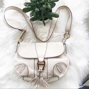 VINTAGE ETIENNE AIGNER SHOULDER BAG IN WHITE